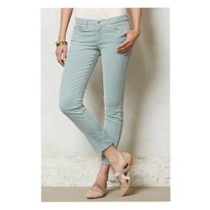 AG Adriano Goldschmied Mint Green Stevie Ankle Sli